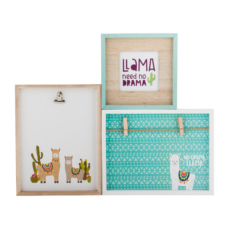 Fotolijst lama met clips - 39x32x2 cm