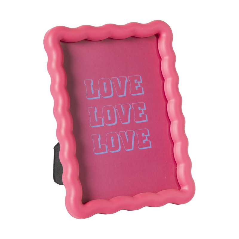 Fotolijst golfjes - roze - 13x18 cm