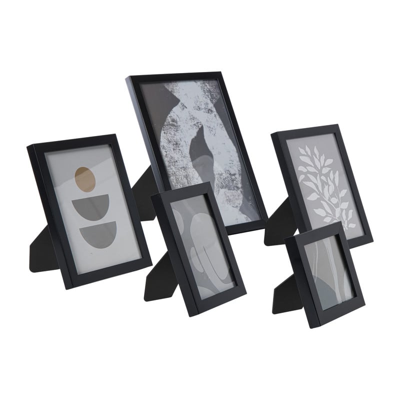 Fotolijstjes - zwart - set van 5