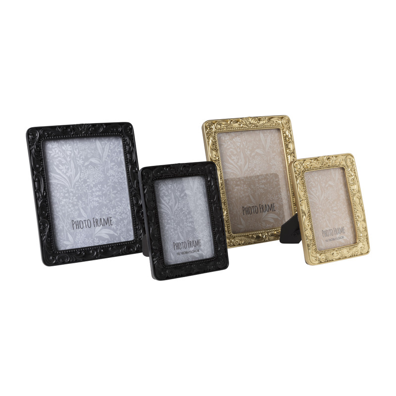 Fotolijst barok - zwart - 10x15 cm