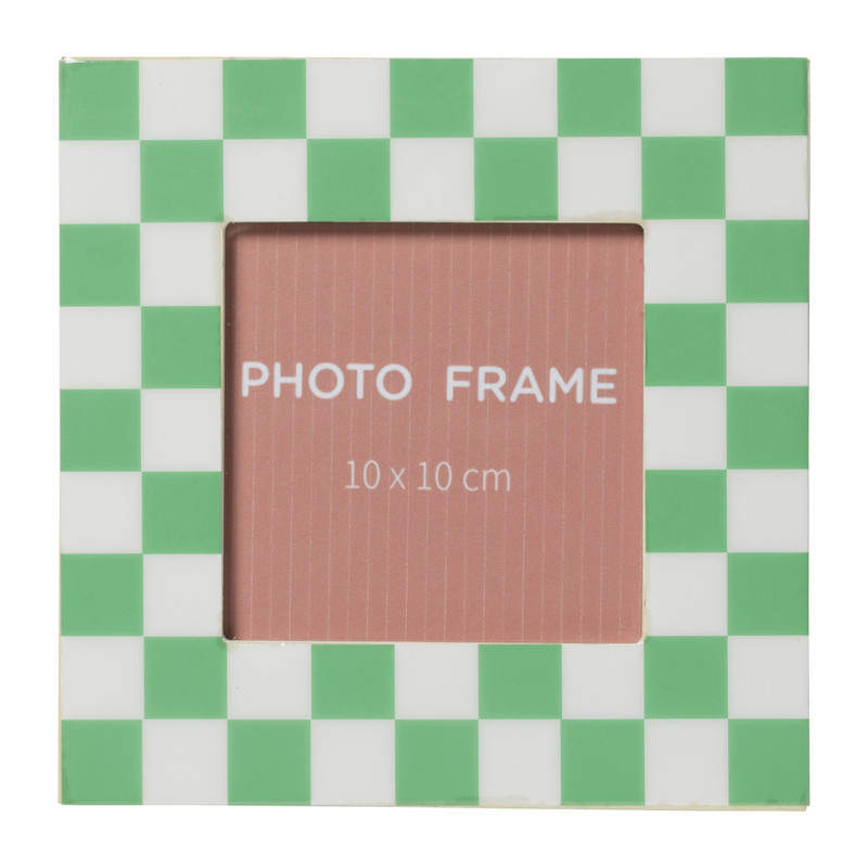 Fotolijst tokio - groen/wit - 10x10 cm