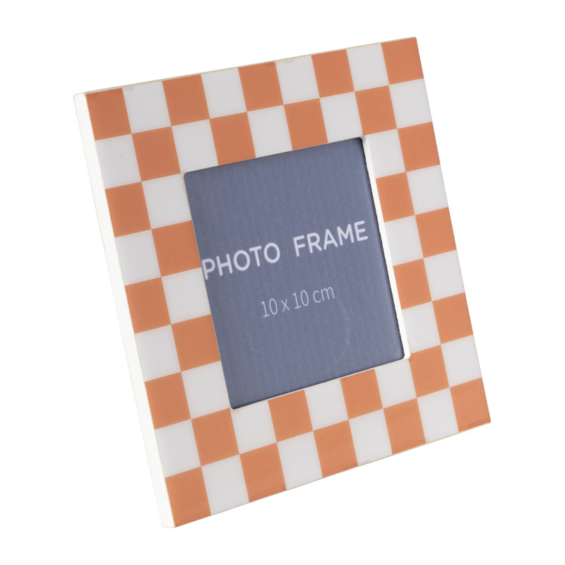 Fotolijst tokio - peach/wit - 10x10 cm
