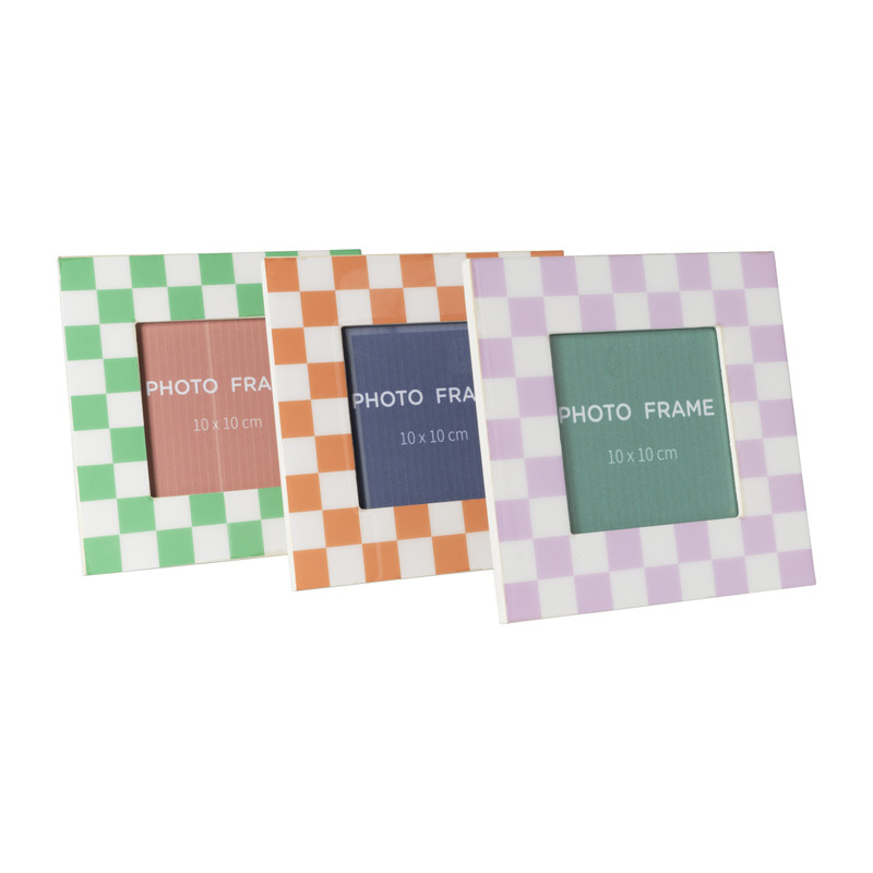 Fotolijst tokio - peach/wit - 10x10 cm