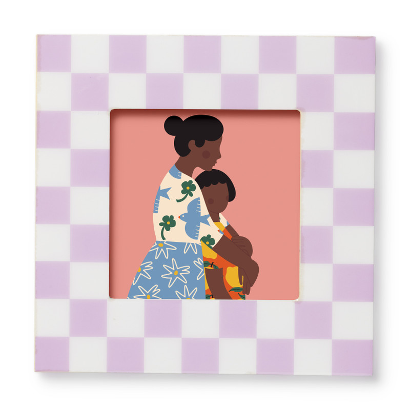 Fotolijst tokio - lila/wit - 10x10 cm