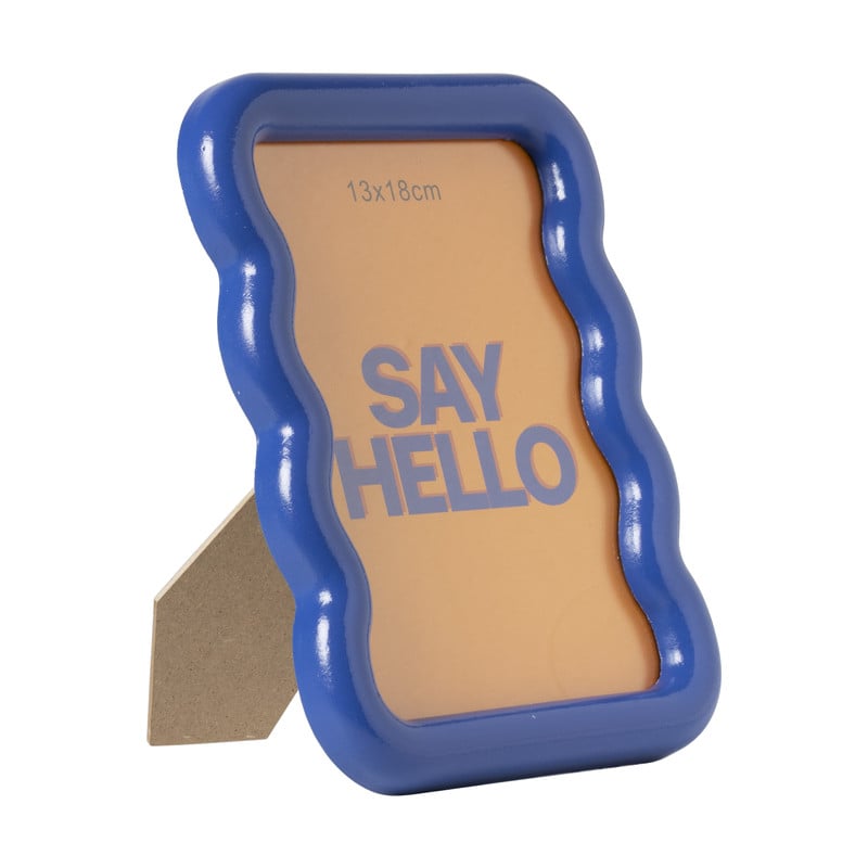 Fotolijst golf - blauw - 13x18 cm