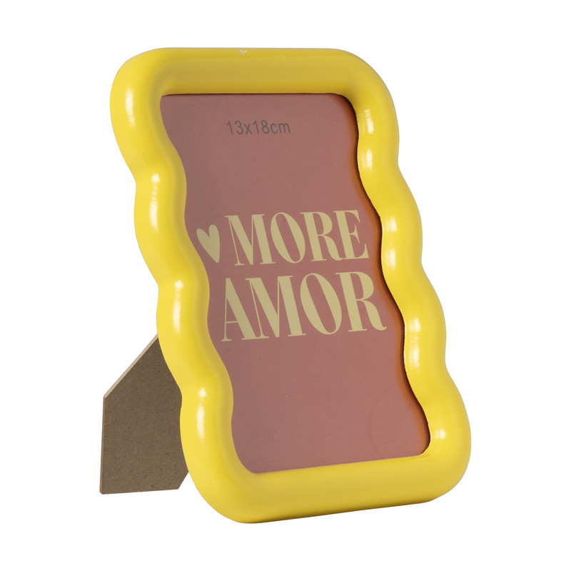 Fotolijst golf - geel - 13x18 cm