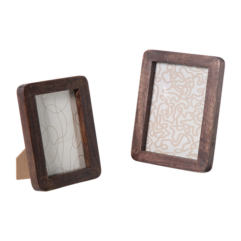 Fotolijst hout klein - bruin - 10x15 cm
