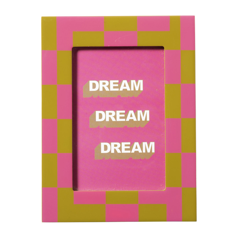 Fotolijst grafisch - roze/groen - 10x15 cm