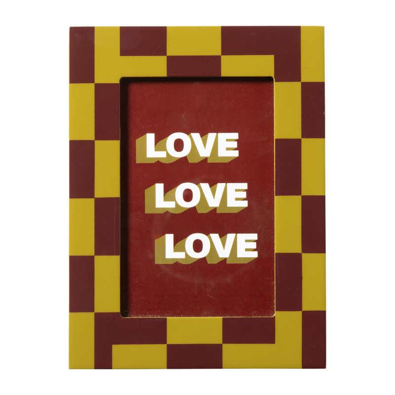 Fotolijst grafisch - bordeauxrood/groen - 10x15 cm