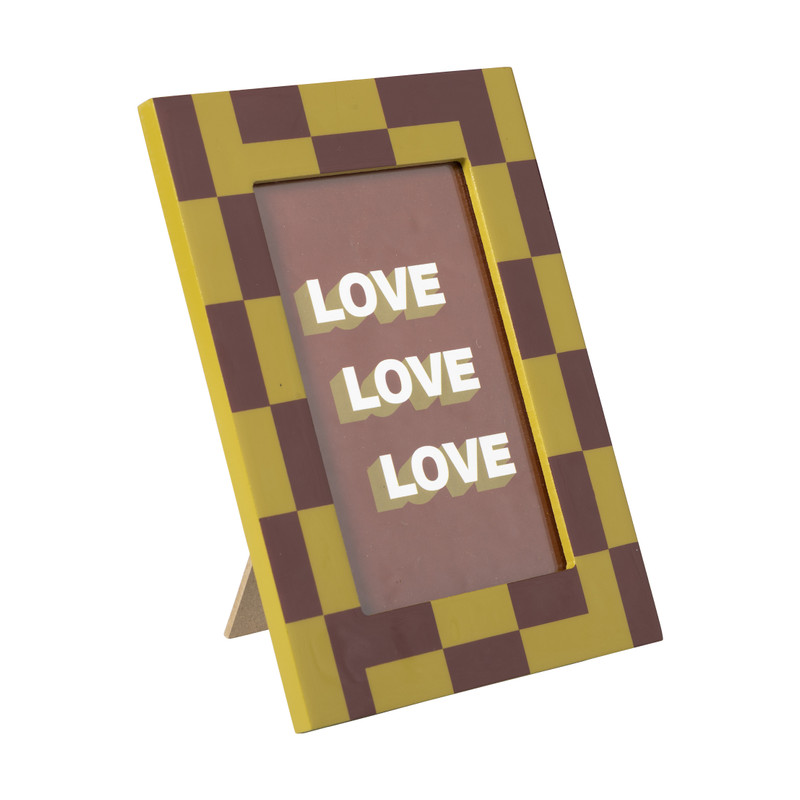 Fotolijst grafisch - bordeauxrood/groen - 10x15 cm