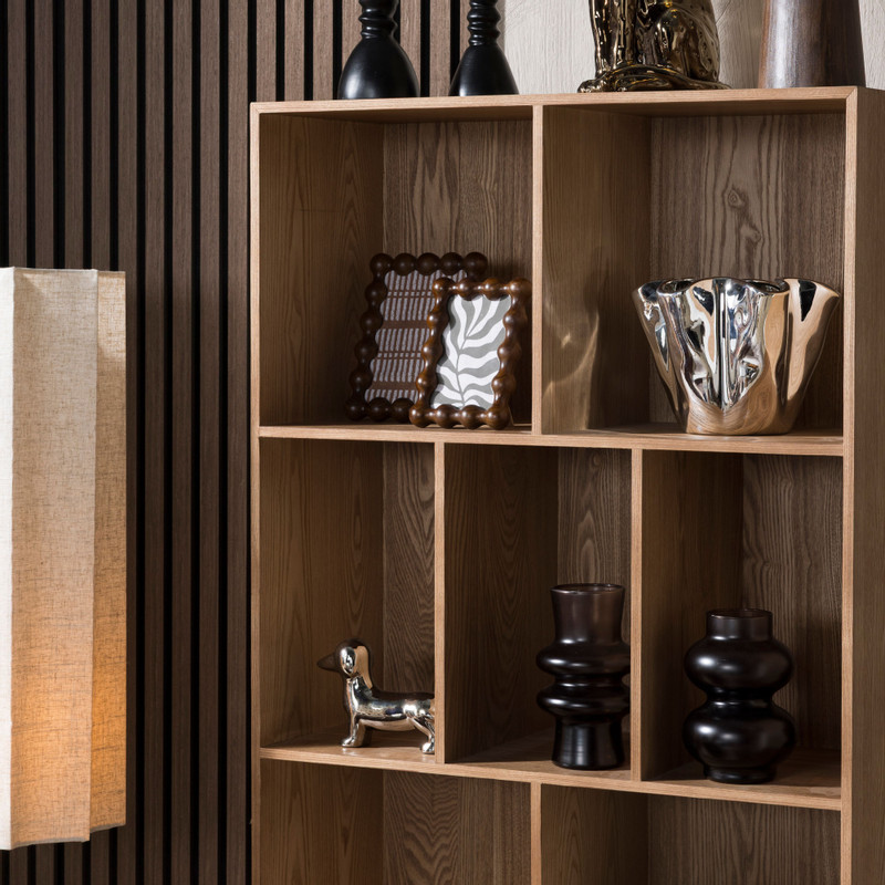 Fotolijst hout bolletjes groot - bruin - 13x18 cm