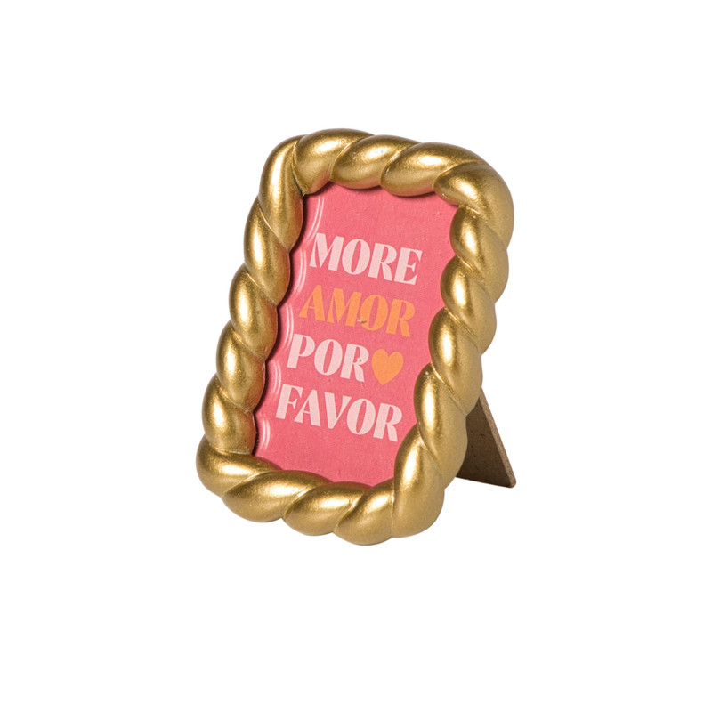 Mini fotolijstje - goud - 7x9 cm