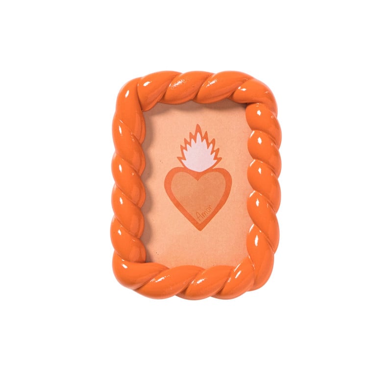 Mini fotolijstje - oranje - 7x9 cm