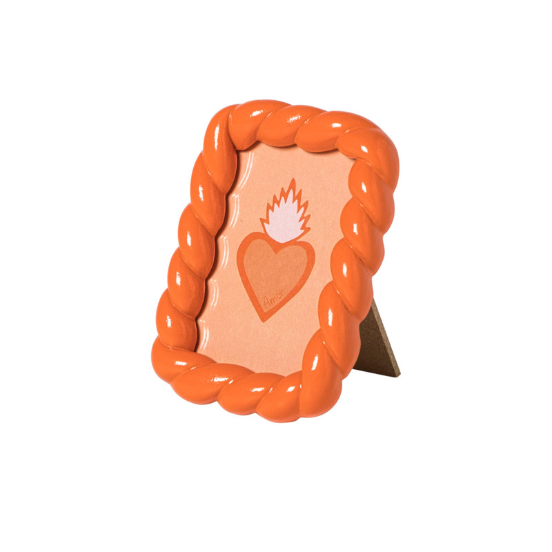 Mini fotolijstje - oranje - 7x9 cm