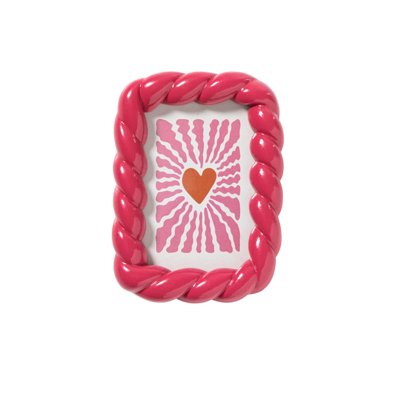 Mini fotolijstje - bordeauxrood - 7x9 cm