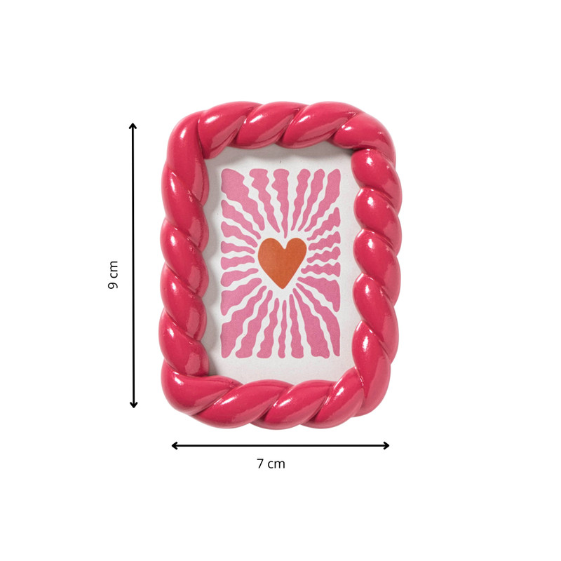 Mini fotolijstje - bordeauxrood - 7x9 cm