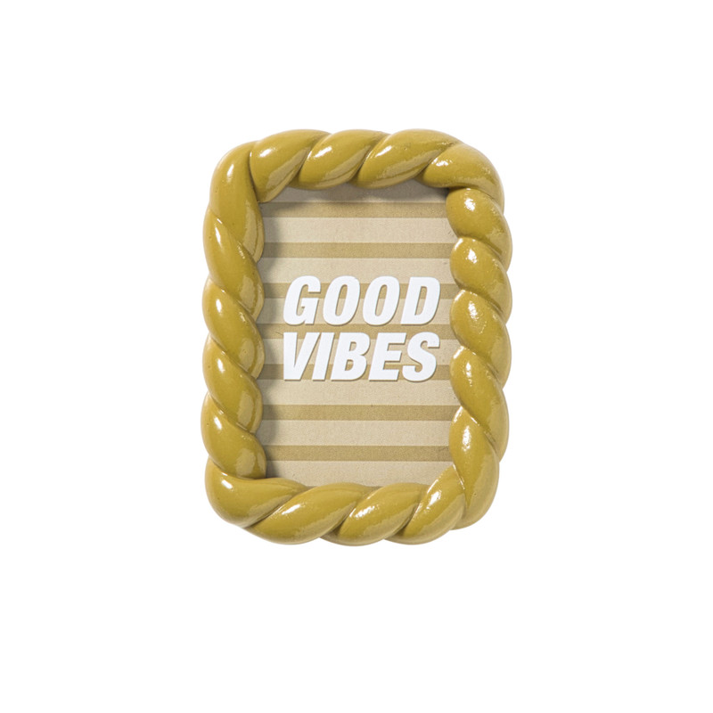 Mini fotolijstje - olijfgroen - 7x9 cm