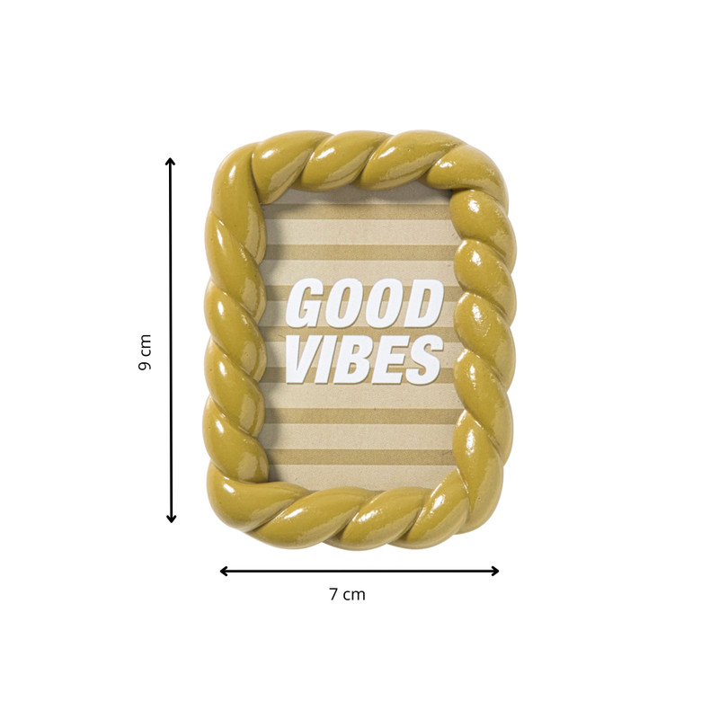 Mini fotolijstje - olijfgroen - 7x9 cm