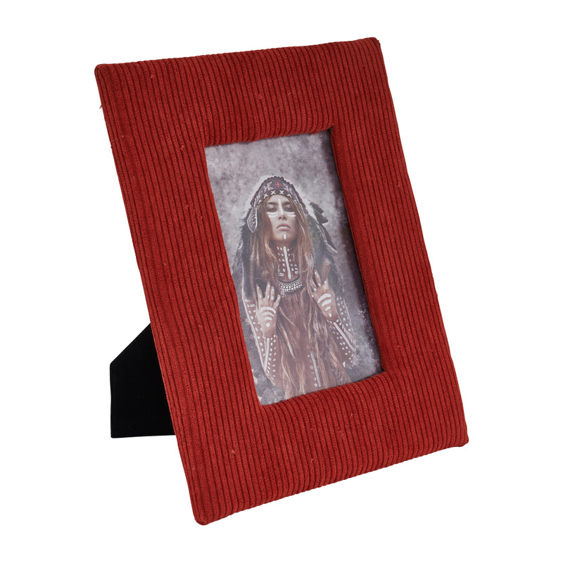 Fotolijst corduroy - rood - 10x15 cm