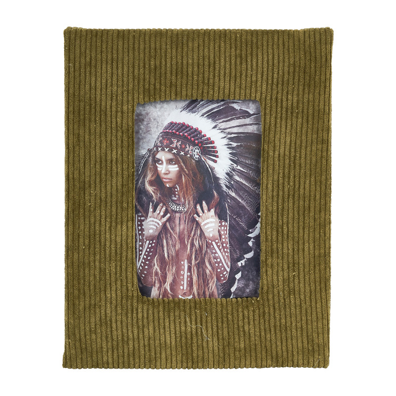 Fotolijst Corduroy - groen - 10x15 cm