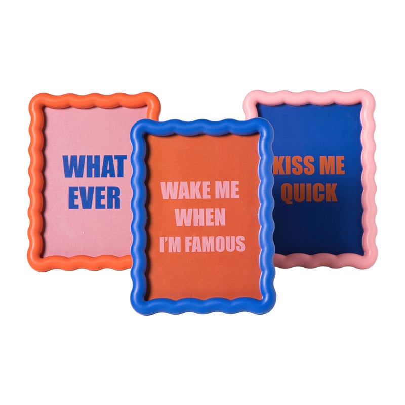 Fotolijst golf - roze - 13x18 cm