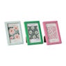 Fotolijsten set van 3 - groen/roze/blauw - 10x15 cm