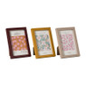 Fotolijsten set van 3 - beige/oker/rood - 10x15 cm