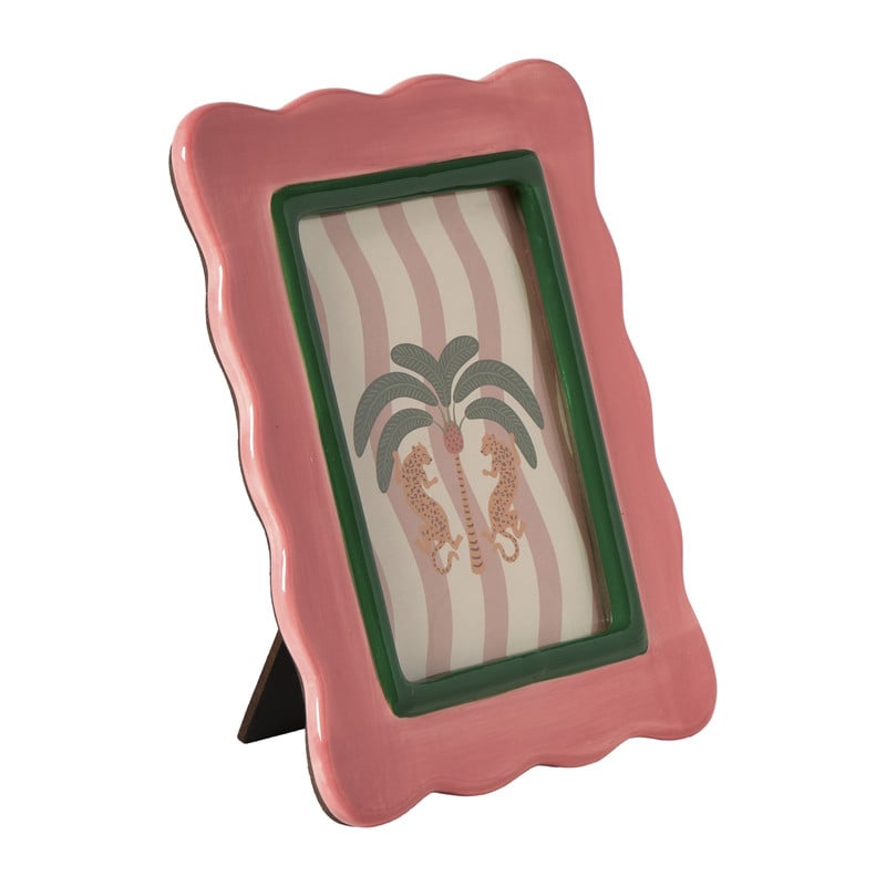 Fotolijst Marbella - roze/groen - 10x15 cm