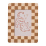 Fotolijstje blokjes - bruin/rood - 13x18 cm
