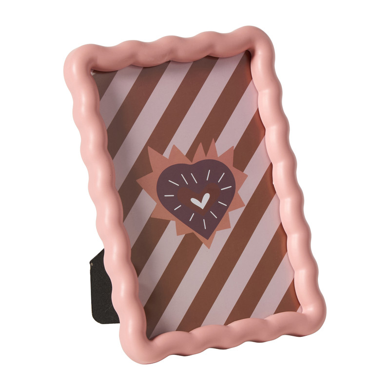 Fotolijst golf - roze - 13x18 cm 