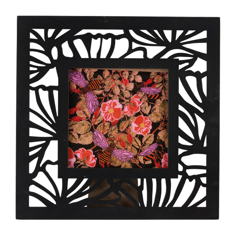 Fotolijst ginkgo - zwart - 10x10 cm 