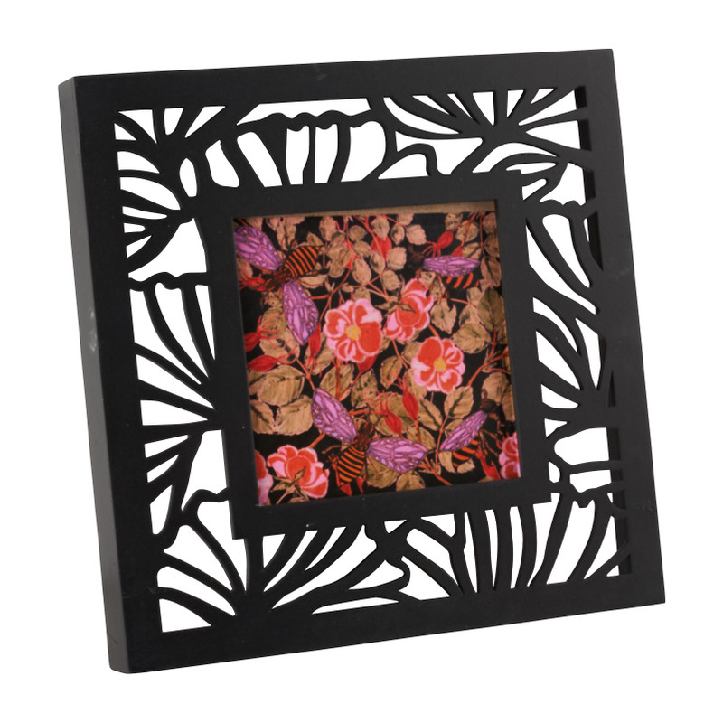 Fotolijst ginkgo - zwart - 10x10 cm 