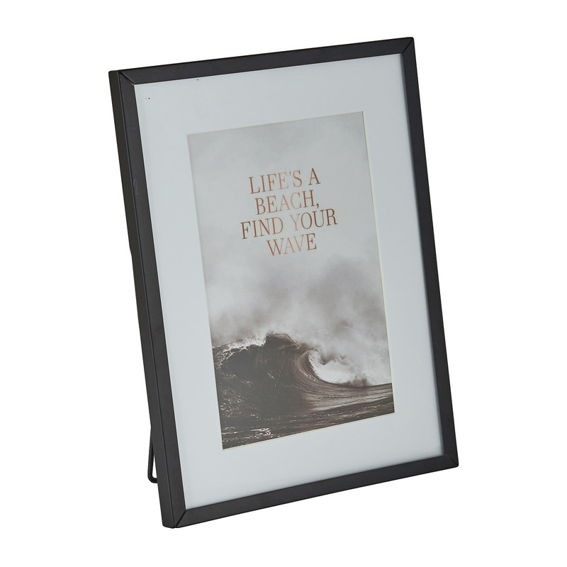 Fotolijst met passepartout - zwart - 15x20 cm/10x15 cm