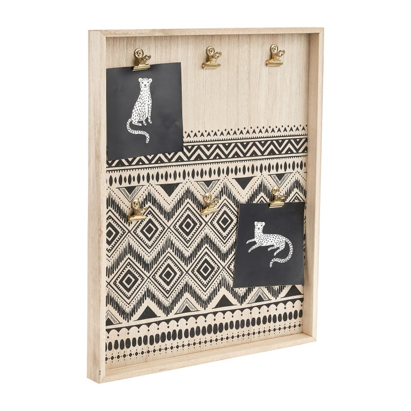 Collagelijst met clips ethnic - 38x31 cm  