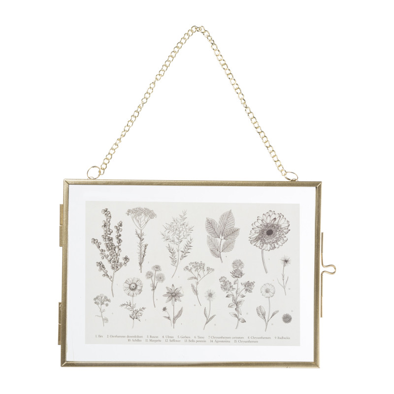 Milieuvriendelijk waarom niet Tochi boom Fotolijst aan ketting liggend - goud - 13x18 cm | Xenos