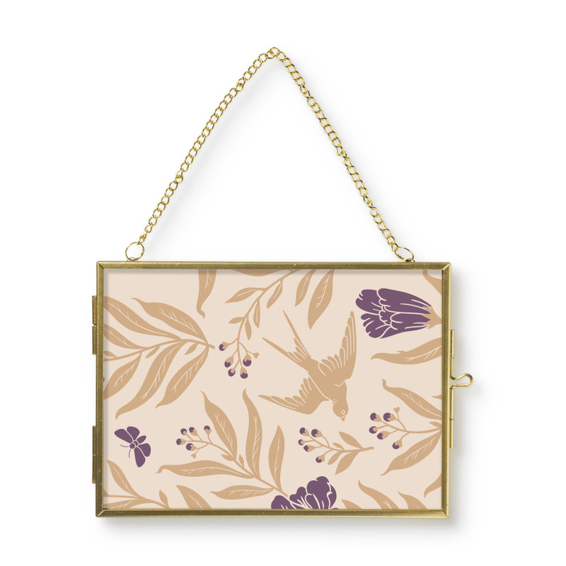 Fotolijst aan ketting liggend - goud - 13x18 cm