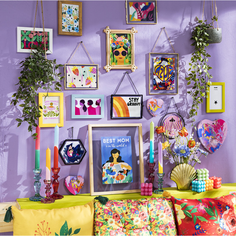 Fotolijst aan ketting liggend - goud - 13x18 cm