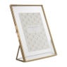 Fotokader geribbeld glas - 25x18x7 cm - goudkleurig