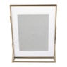 Fotokader geribbeld glas - 25x18x7 cm - goudkleurig