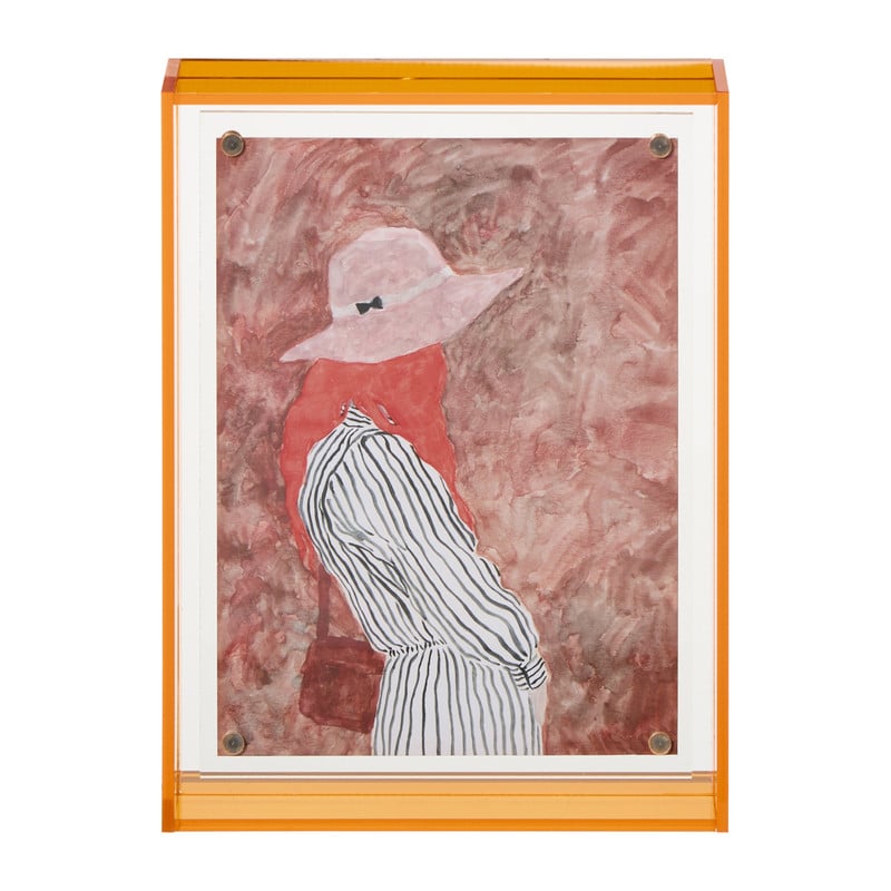 Acryl fotolijst klein - oranje - 10x15 cm