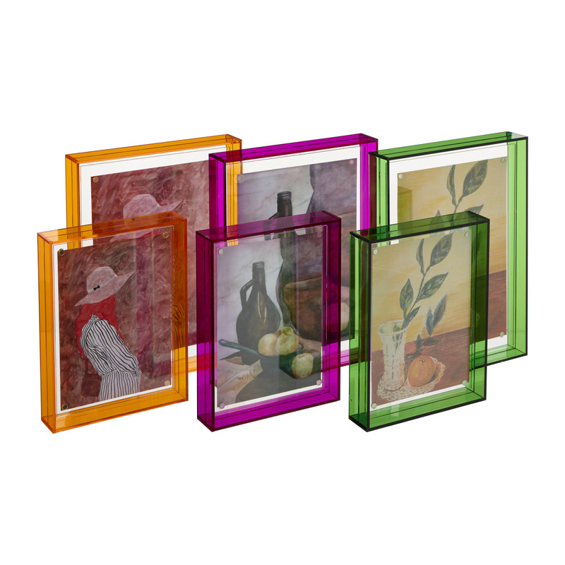 Acryl fotolijst groot - groen - 15x20 cm