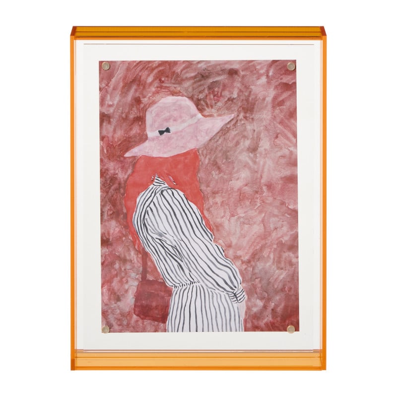 Acryl fotolijst groot - oranje - 15x20 cm