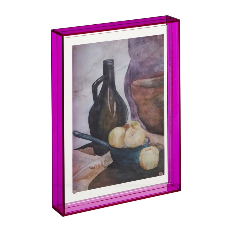 Acryl fotolijst groot - roze - 15x20 cm