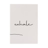 Poster exhale - beige/zwart - 21x30 cm