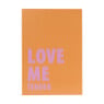 Poster love me tender - oranje/roze - 21x30 cm