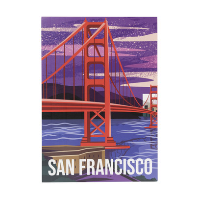 Poster San Francisco - multikleur - 21x30 cm