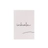 Poster inhale - beige/zwart - 13x18 cm