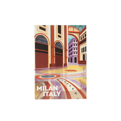 Poster Milaan - multikleur - 13x18 cm