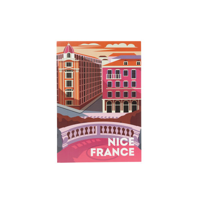 Poster Nice - multikleur - 13x18 cm