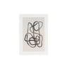Poster abstract 1 - beige/zwart - 13x18 cm